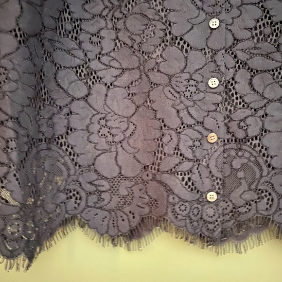 Ash Grey Lace Blouse - Picture 5 of 5